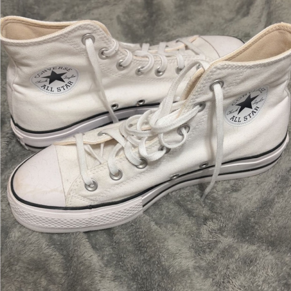 Converse All Star White Canvas High-Tops